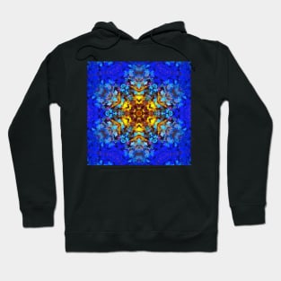 Digital Mandala Yellow and Blue Hoodie